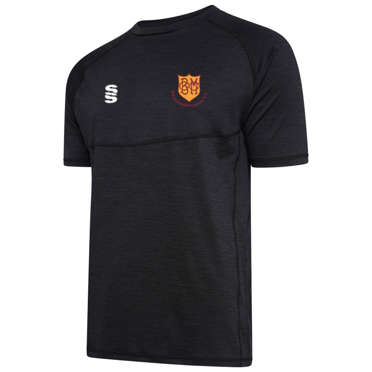 brodsworth main cc Dual Gym T-shirt : Black Melange