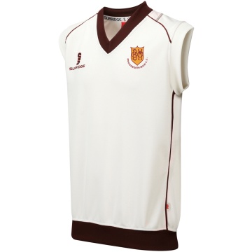 BRODSWORTH MAIN CC Curve Sleeveless Sweater Maroon Trim