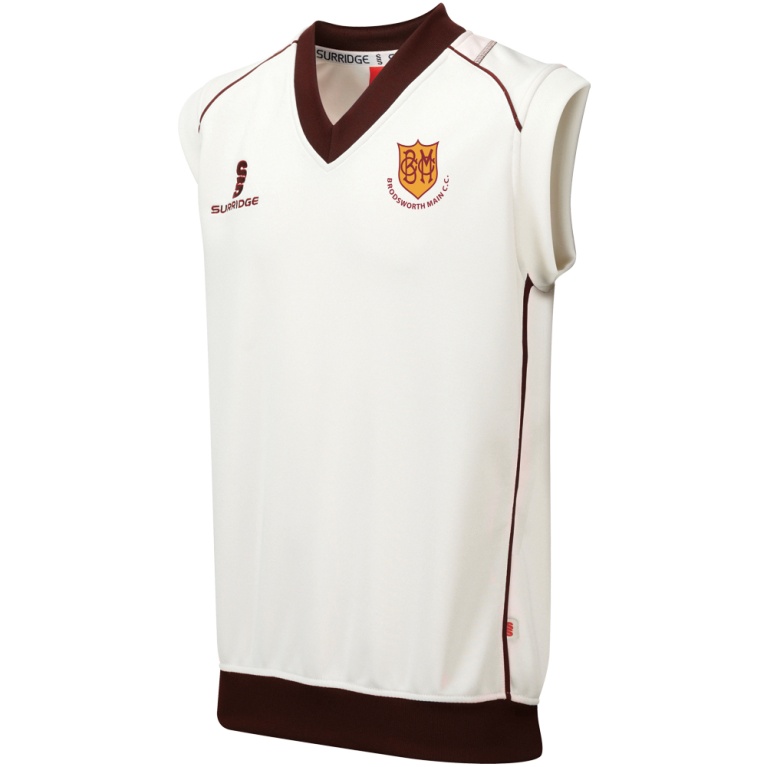 BRODSWORTH MAIN CC Curve Sleeveless Sweater Maroon Trim