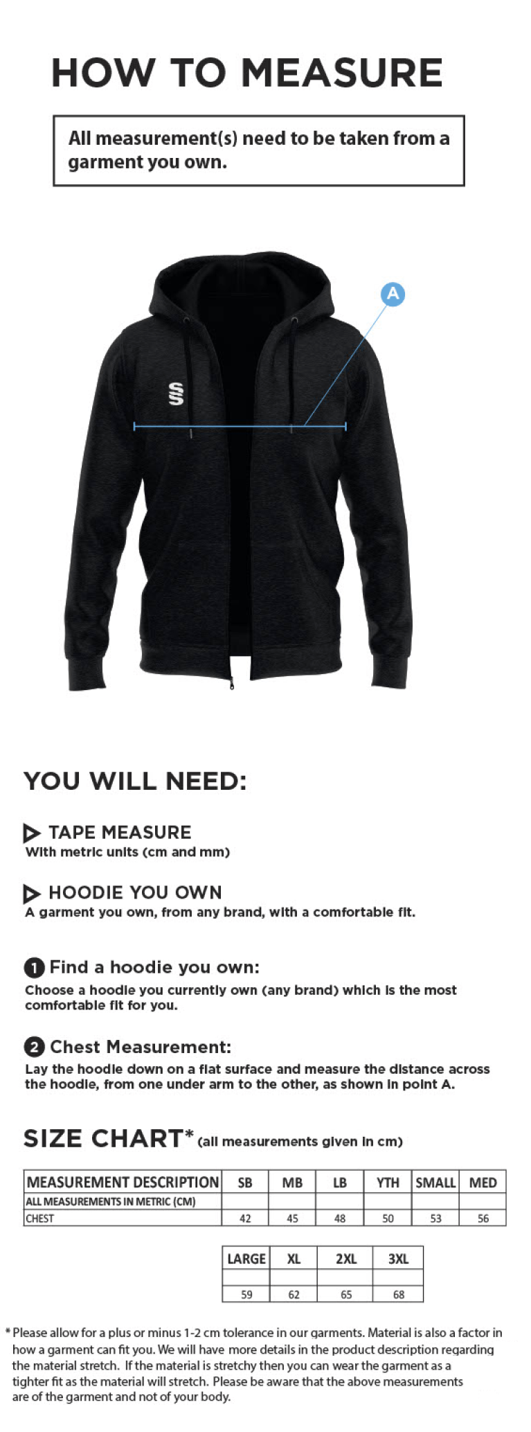 BRODSWORTH MAIN CC Dual Full Zip Hoody : Black - Size Guide