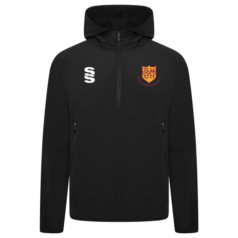 brodsworth main cc Dual Elite 1/4 Zip Hoody / Rain Jacket : Black