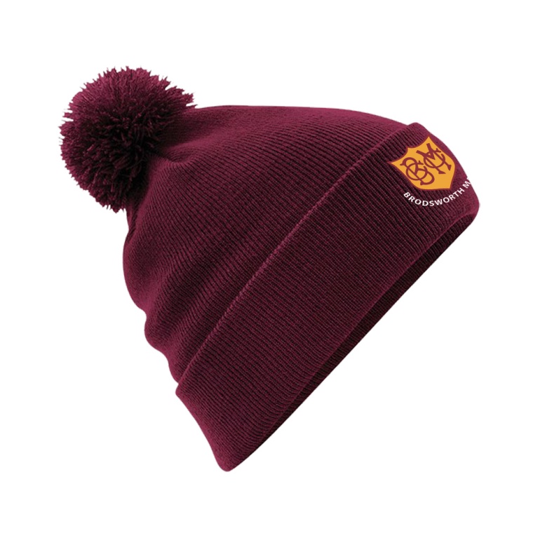 Original Pom Pom Beanie : Maroon