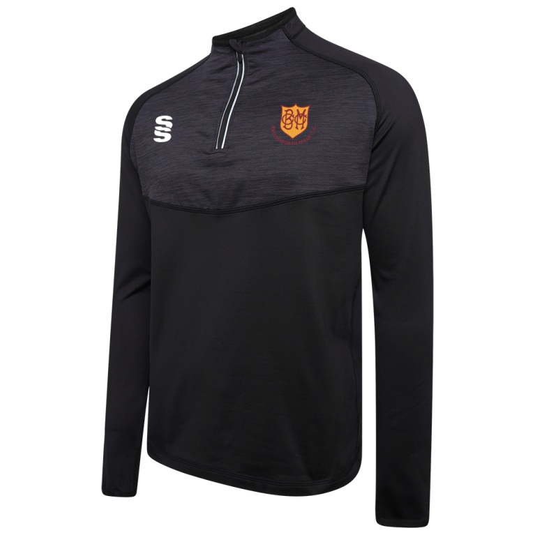 brodsworth main cc 1/4 Zip Dual Performance Top :  Black