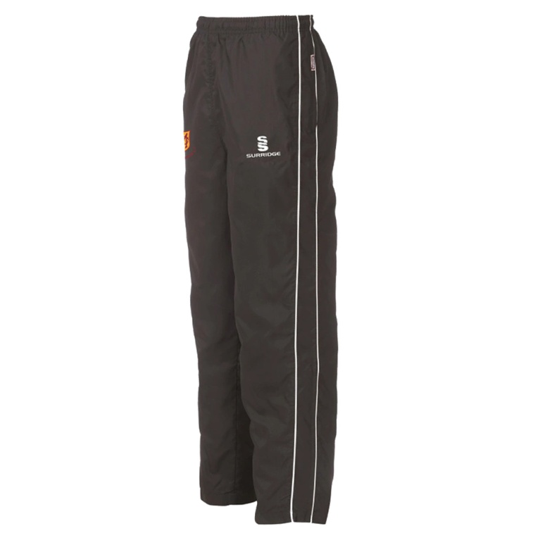 Classic Tracksuit Pant With Thigh Length Zip Black Mens