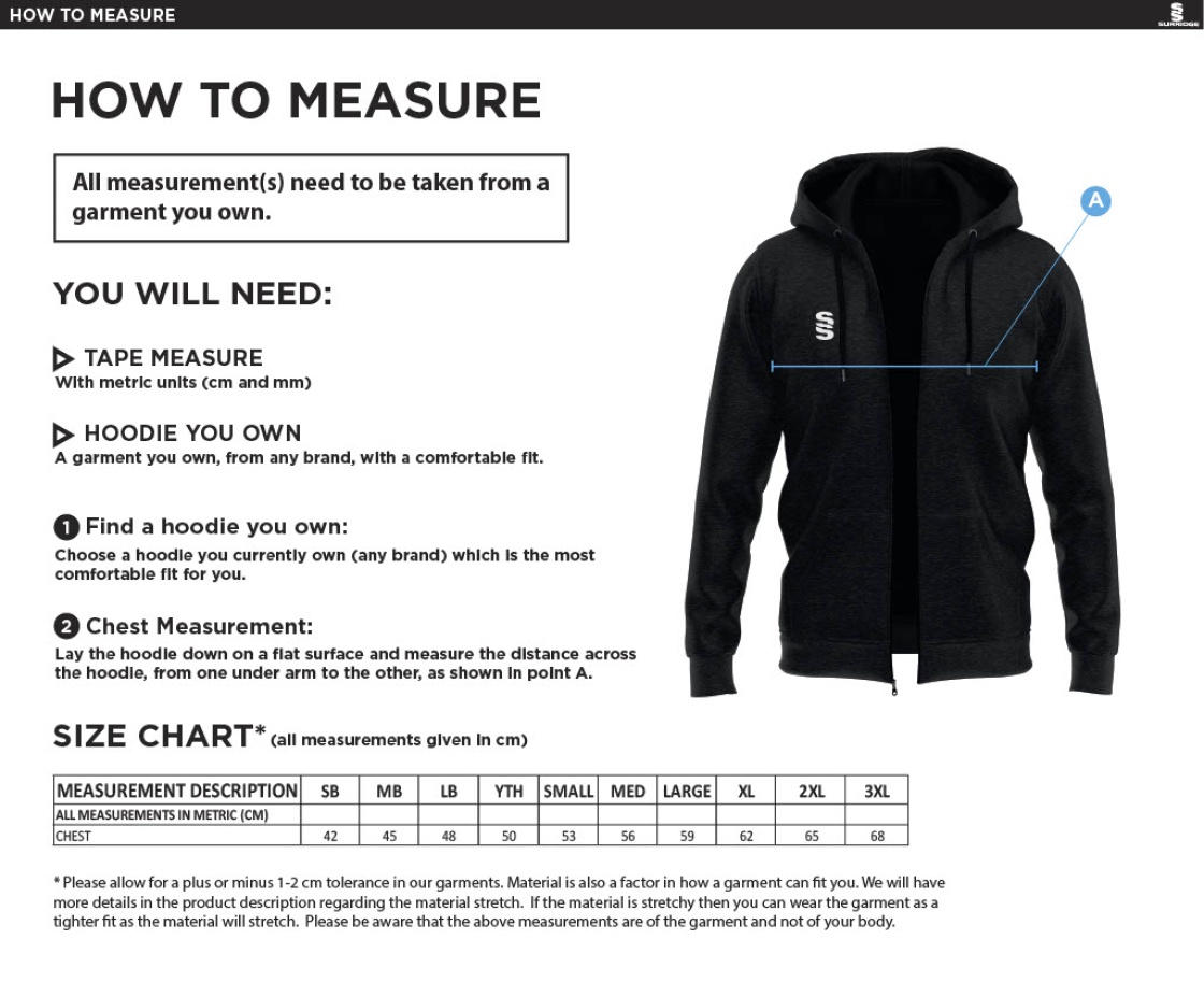 BRODSWORTH MAIN CC Dual Full Zip Hoody : Black - Size Guide